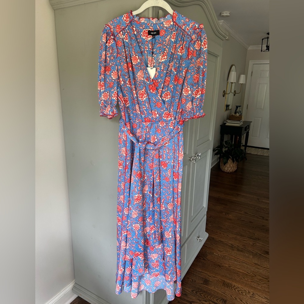 ME+EM Bright Paisley Wrap Dress + Belt US 12 NWT